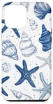 iPhone 12 Pro Max Blue Seashell Coastal Summer, Starfish, Women Case