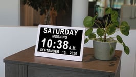 Véfaîî Newest,Dementia Clock 2.0 with Auto DST, 20 Custom Reminders, Day Clock &