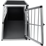 Monster Shop - Cage de Transport en Aluminium 69 x 65 x 90 cm - 1 Porte - Angle 65° Avant et 90° Arrière - Parfaite pour Voyage Trajet Animaux Grand