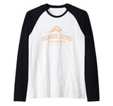 Colorado Springs Colorado Awesome Mountain Design Souvenir Raglan Baseball Tee