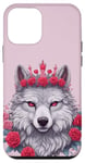 Coque pour iPhone 12 mini Majestic Floral Wolf La beauté de la nature rencontre l'esprit féroce