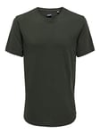 Only & Sons Men's Onsmatt Longy Tee Noos T Shirt, Rosin, M UK