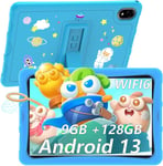 U10Kid Tablette Enfants 10.1 Pouces Android 13, Tablette Tactiles Quad Core 9 Go +128 Go/Tf 1To, Kids Space, Widevine L1, Wifi 6, Gps, 8Mp+5Mp, Matériau En Silicone Alimentaire