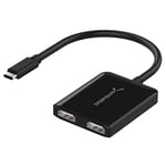 SABRENT USB C to Dual HDMI Adapter, HDMI Splitter, USB Type-C to HDMI Monitor Converter, Supports 4K 3840 * 2160/60HZ Compatible with Windows Systems Only for PC (DA-UCDH)