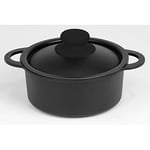 Cristel Cwzarf16Kn Cookway Master Alu Revetu Exceliss-Faitout 16 Cm + Couv Bouton BakElite Noire