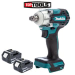 Makita DTW300 18V 1/2" LXT Brushless Impact Wrench With 2 x 6.0Ah Batteries