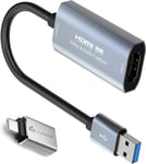 Carte D'enregistrement Vidéo, Carte 4k Cam Link, Hdmi Vers Usb, Carte De Capture 1080p 60 Hz, Appareil D'enregistrement Vidéo Pour Jeux, Streaming, Compatible Avec Système Mac Os, Windows Pour Ps4,