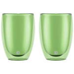 Bodum PAVINA dobbeltvegget glass 35 cl 2-pakning, grønn