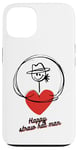 Coque pour iPhone 13 Homme au chapeau de paille heureux