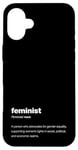 iPhone 16 Plus The word feminist with a dictionary definition Case