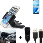 For OnePlus Nord N200 5G + CHARGER Mount holder for Car radio cd bracket