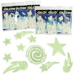 Glow In The Dark Planets - Bedroom Decoration Sticker Set 10 Pack