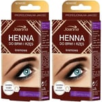 JOANNA Eyebrow and Eyelash Full Dye Lash Tint 15ml - Dark Brown *PACK OF 2*