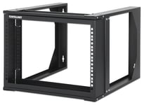 INTELLINET 19" Wall Mount 6U 2-Post Open Frame Network Rack  Flatpa