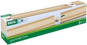 BRIO Long Straights Wooden Train Track for Kids Age 3 Years Up - One Size