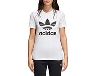 Adidas Women's Trefoil T-Shirt - White/Black, Size 10