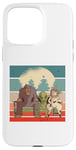 Coque pour iPhone 15 Pro Max Cheval humanoïde extraterrestre Bigfoot crinière arc-en-ciel