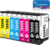 Lot De 8 Cartouches 604Xl Compatibles Avec Les Cartouches Epson 604 Pour Epson Xp-2200 Xp-2200 Xp-2205 Xp-3200 Xp-3205 Xp-4200 Xp-4205 Wf-2910 Wf-2930 Wf-2935 Wf-2950