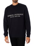 Armani ExchangeBrand Graphic Sweatshirt - Navy