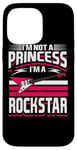 Coque pour iPhone 14 Pro Max Je ne suis pas une princesse, je suis une rockstar, guitariste Rock n Roll