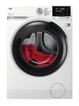 AEG 7000 Series Washer Dryer 8kg Wash/5kg Dry Load LWR7185M4B, Prosteam Freestanding Washer Dryer using 96% less water, 1400rpm Spin, Energy Class A, White