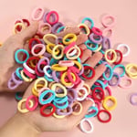 200 Pièces Elastique Cheveux, 6mm Elastiques à Cheveux épais en Coton Sans Couture, Mini Chouchous Bandes pour les Cheveux des Enfants.