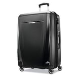 Samsonite Winfield 3 DLX Valise Rigide Extensible, Noir, Checked-Large 28-inch, Winfield 3 DLX Bagage Extensible Rigide avec roulettes
