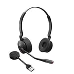 Engage 55 SE Convertible Headset UC mit Ohrbügel, Link 400a DECT Adapter USB-A, Engage 55 Deskstand, 1,2 m USB-C auf USB-A Kabel, Ohrgels, Kopfband, Nackenband, Tragetasche, Garantie