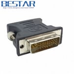 Adapter Black Adaptateur DVI 24 + 5 mâle vers VGA femelle, noir et Beige, convertisseur de moniteur vidéo et de projecteur, connecteur adaptateur dvi vga