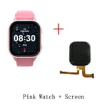 Montre Intelligente Wonlex Pour Enfants,Montre-Bracelet Intelligente,Prise En Charge De Whatsapppig Kt19pro,Android 8.0,Caméra Vidéo,Téléphone Intelligent Connecté,Gps,4g - Type Pink And Screen