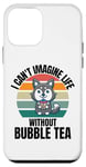 iPhone 12 mini Retro Cute Husky I Can't Imagine Life Without Bubble Tea Case