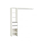 Dressing pour placard contemporain 160 cm coloris blanc Irene Blanc