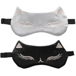 marysgift Eye Masks Soft Satin Silk Eye Cover for Men Women Eye Blindfold for Travel Sleeping Light Blocking Night Sleep Mask, YZ0102