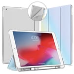 VAGHVEO Case for iPad 9th Generation 10.2 2021/ 8th Gen 2020/7th 10.2” 2019 with Pencil Holder, Flexible Slim Smart Cases [Auto Wake/Sleep], Soft TPU Back Cover Shell for iPad 10.2 Inch, Colourful