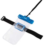 Cressi Phone Waterproof Bag Boîtier étanche pour Les Téléphones Mobiles/Smartphones Mixte, Transparent/Bleu, Uni