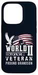 iPhone 14 Pro World War II 2 Veteran Proud Grandson Service Eagle Flag Case