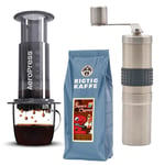 AeroPress Resebryggare Inkl. Rhinowares Kaffekvarnar & 500g Super Crema