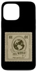 Coque pour iPhone 13 Pro Max Collectionneurs de timbres amusants Philatélie All World pour homme