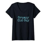 Womens Funny Grumpy Old Guy, Humorous Retirement Fun for Men V-Neck T-Shirt