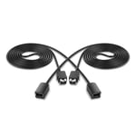 10ft/3M Câble d'extension pour Manette Nintendo Super NES Classic Mini Edition (2017) (2PCS, Noir)