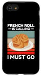 Coque pour iPhone SE (2020) / 7 / 8 Vintage French Roll appelle I Must Go Food Lover