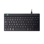 R-Go Clavier Compact Break, avec Logiciel de Pause Anti-RSI, Ultra-Mince, 2xUSB-C pour Clavier numérique Externe, QWERTZ (DE), Filaire, pour Windows, Mac, Linux, Noir