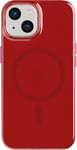 Tech21 Liquid Silicone Case for iPhone 14 PLUS Magsafe Compatible Red Pink Tint