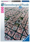 Ravensburger- Puzzle 1000 pièces Barcelone Vue du Ciel Adulte, 4005556151875, Néant