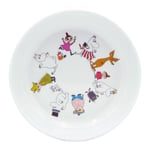 Moomin - Mummifamilien dyp tallerken 17 cm melain hvit