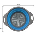 kpl Kokoontaittuva silikonisiivilä Keittiö Hedelmät Vihannekset Pesukori Kaapeli Keittiötyökalu Sininen iso