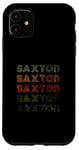 Coque pour iPhone 11 Love Heart Saxton Tee Grunge Vintage Style Saxton Noir