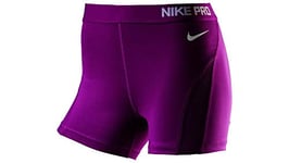 Nike Women's Pro Hypercool 3 Inch Short Shorts - Cosmic Purple/White, Large