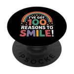 100th Day of School I've Got 100 Reasons to Smile PopSockets Adhesive PopGrip