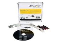 StarTech.com Carte Contrôleur PCI Express vers 2 Ports USB 3.0 avec Support UASP - Carte PCIe - 1x USB3 A Interne - 1x USB3 A Externe - Adaptateur USB - PCIe 2.0 profil bas - USB, USB 2.0, USB 3.0 - 2 ports - pour StarTech.com Hub USB 3.0 5Gbps Industrie